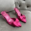 Escarpin papillon satin rose fushia