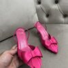 Escarpin papillon satin rose fushia