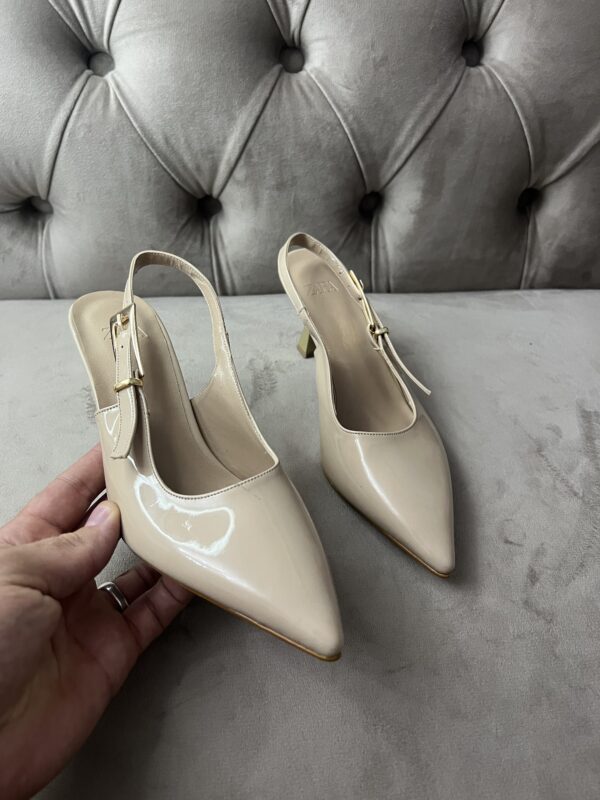 Escarpin Zara glacé beige