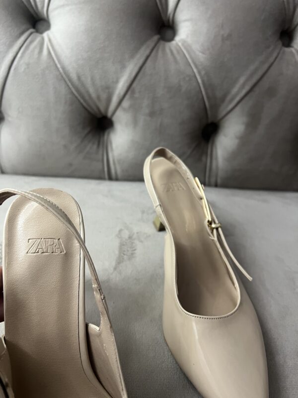 Escarpin Zara glacé beige