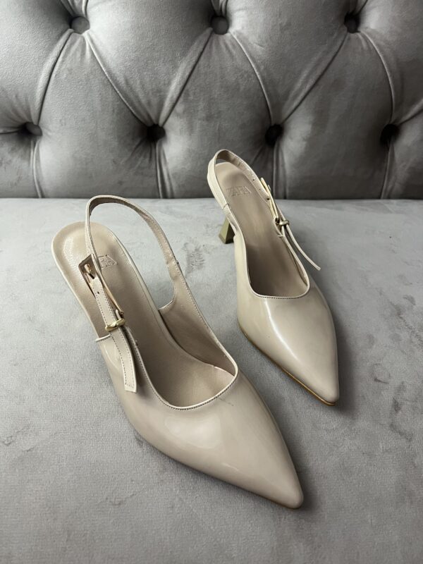 Escarpin Zara glacé beige