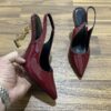 Escarpin talon YSl bordeaux glacé