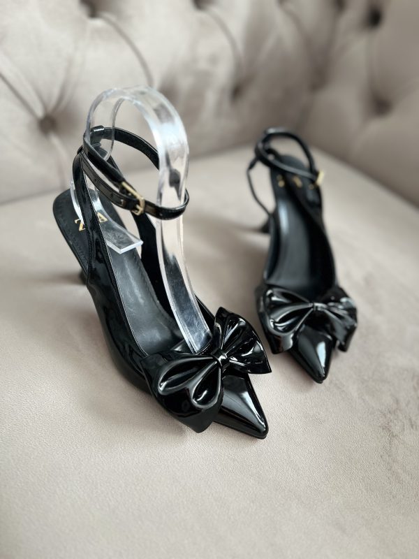 Escarpin papillon Zara glacé Noir