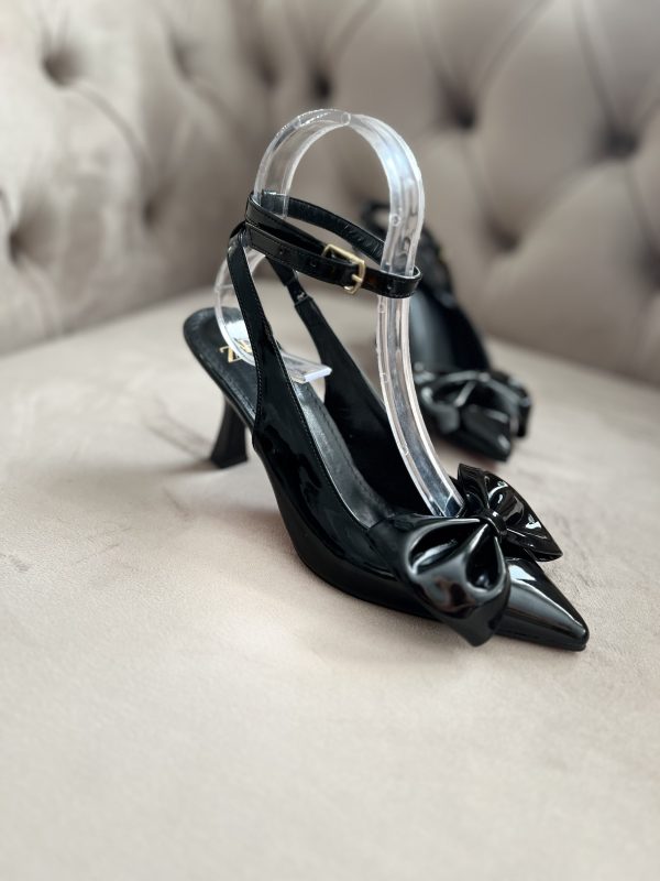 Escarpin papillon Zara glacé Noir