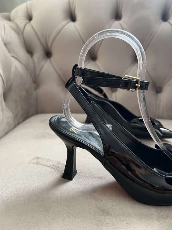 Escarpin papillon Zara glacé Noir